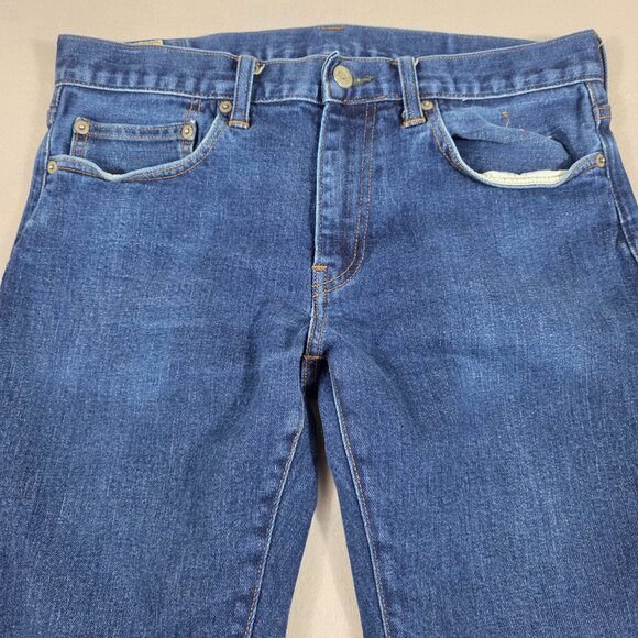 J. Crew Jeans Mens 32x30 Denim Slim Fit Narrow Leg Style 484 Dark Wash - Picture 2 of 12